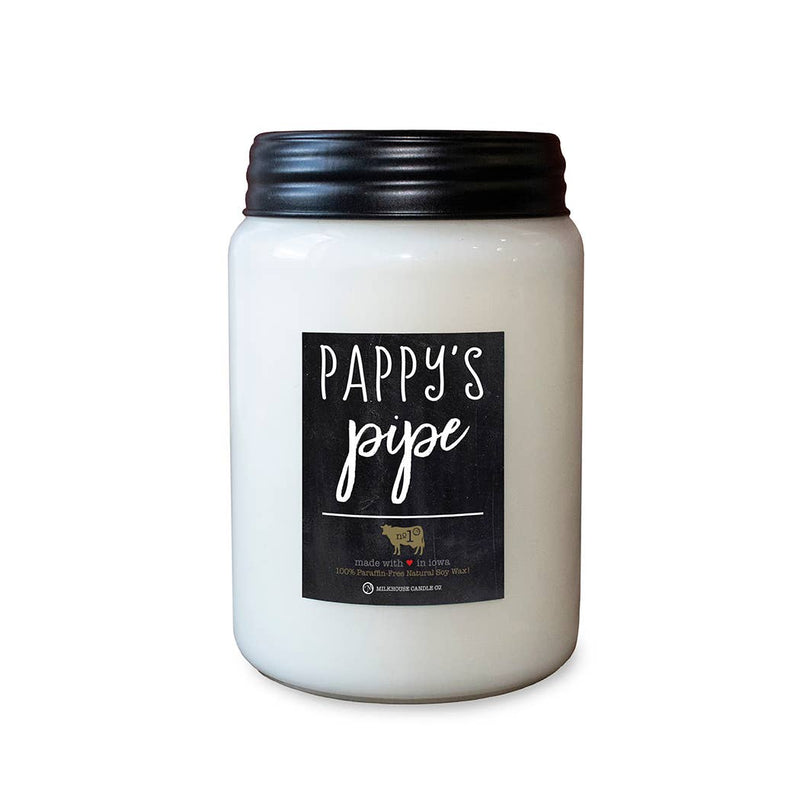 Milkhouse Candle Company - Farmhouse Apothecary Jar 26 oz: Pappy's Pipe