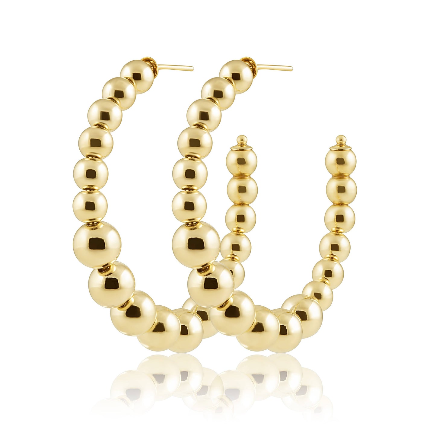 Sahira Jewelry Design - Lia Beaded Hoop: 2" inch