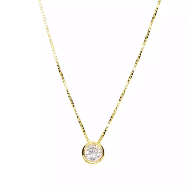 Sahira Jewelry Design - Cz Bezel Necklace