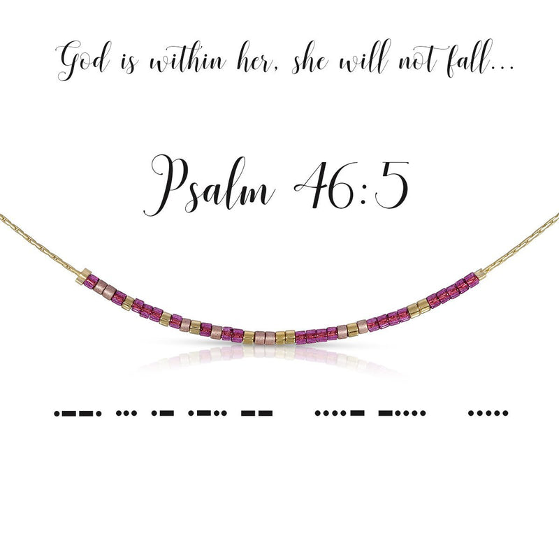 Psalm 46:5 Necklace - Dot & Dash